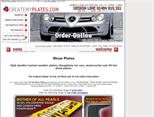 Tablet Screenshot of createmyplates.com